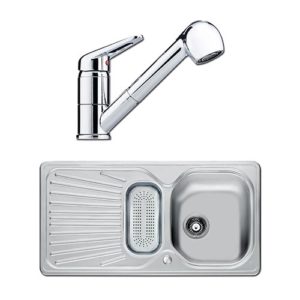 Franke Set Küchenspüle Mikado MOX 651 und Armatur Novara-Plus Chrom