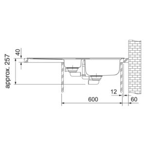 Franke Set Küchenspüle Mikado MOX 651 und Armatur Novara-Plus Chrom technische Details Seite