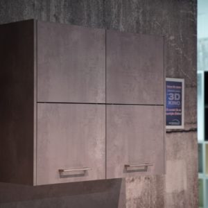 Ballerina Designküche Y-Form Hochschrank Edelstahl Griffe