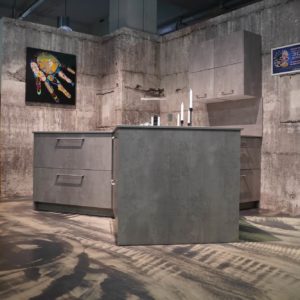 Ballerina Küchen Design Y-Form Beton Insel Hochschrank