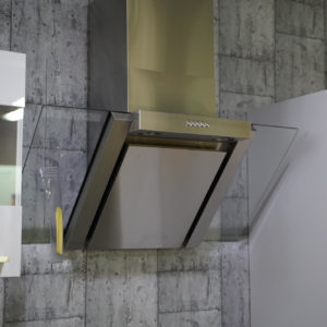 Burger L-Küchen roten Lack Küchenfronten und Kopffrei Dunstabzug