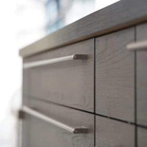 Nobilia Oak Inselküche Holz Design Stangengriff aus Edelstahl