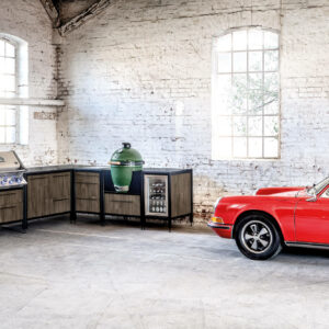 Burnout L-Form Outdoorküche Dark Oak Big Green Egg Napoleon Grill