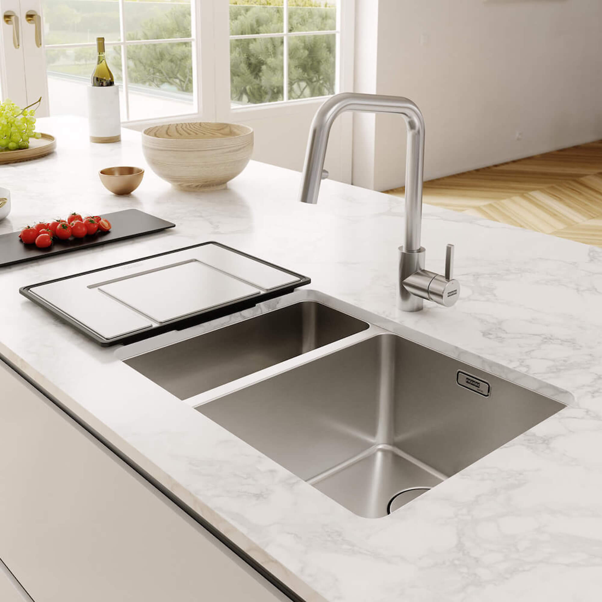 Franke Küchenspüle Edelstahl Unterbau