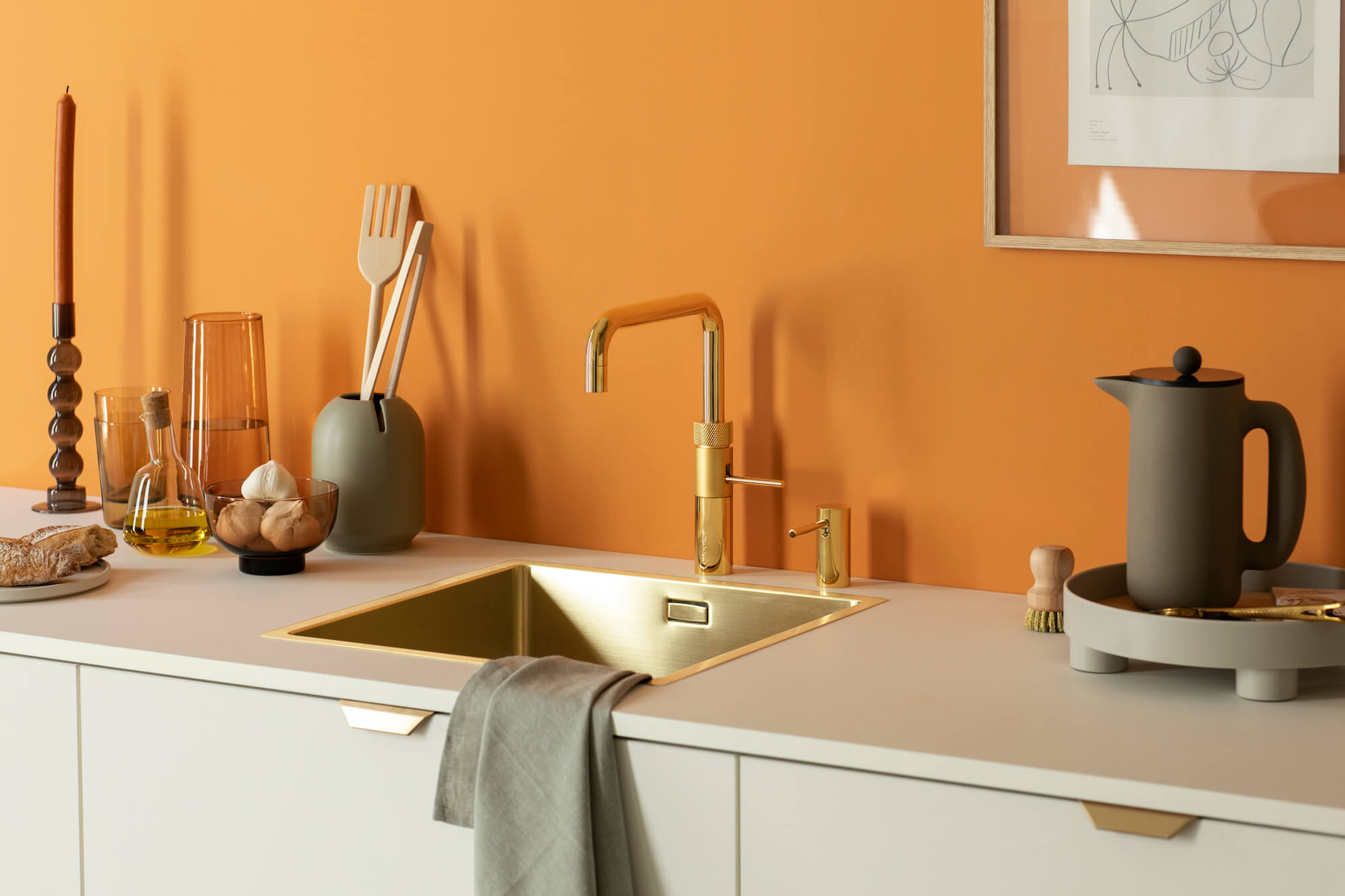 Quooker fusion square gold orange Küchenhalle Winnenden